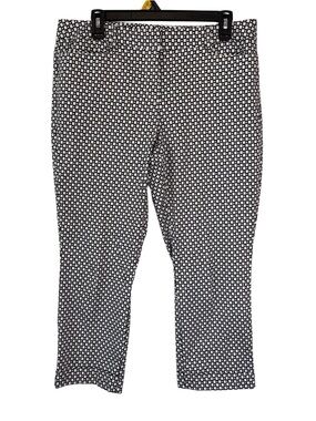 3/$20 7th Avenue New York & Company Black & White Geometric Print Cropped Pants